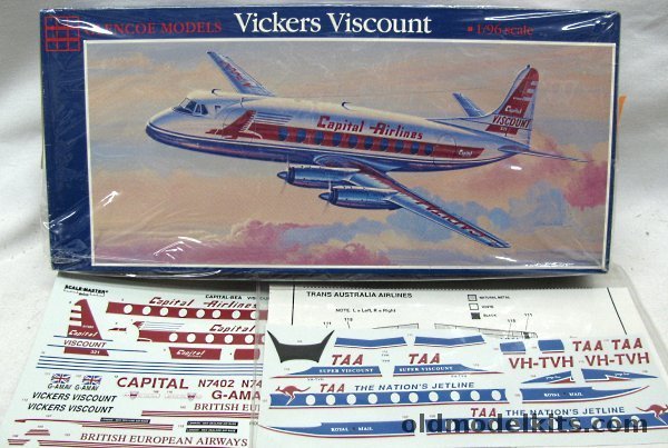 Glencoe 1/96 Vickers Viscount - Capitol - BEA - TAA Trans Australian Air, 05501 plastic model kit